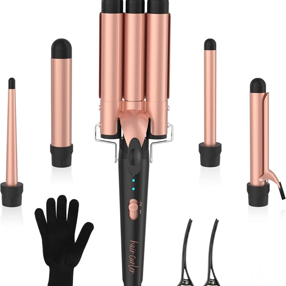 5 Interchangable Curling Iron & Wand Set